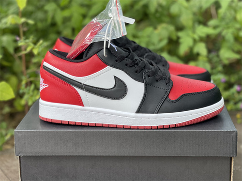 Original version_ AJ1 low_ red toe_ goods number 553558 371. Full code shipment 36--46-fbbe4d5d